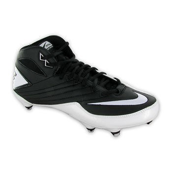   super speed D 3/4 detachable football/lacrosse cleats/cleat wht/blk