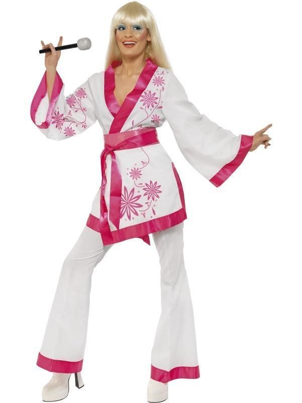 Womens Mini Kimonos 1970S Abba Smiffys Fancy Dress Costume