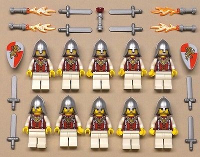 NEW 10 Lego Castle Minifigs Knights Guys Men LION KINGDOM KNIGHT 