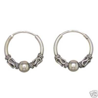   925 STERLING SILVER WOMEN LADY GIRL EARRINGS SLEEPERS ROUND HOOPS