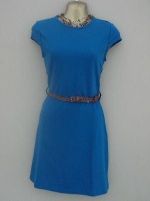 Womens/Ladies Topshop Teal Smart/Casual Dress With Belt. NEW. R.R.P 