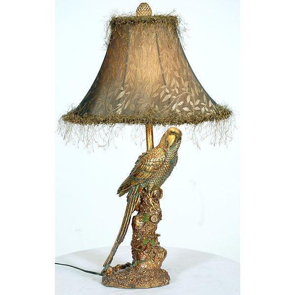 Bahamas Parrot Lamp Tommy Gold Style Island Antique NEW