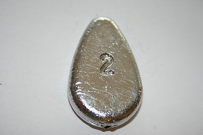 Lead Flat No Roll Egg Sinkers Catfish 2 oz 25 pack Sturgeon