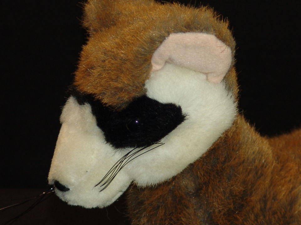 VINTAGE 1992 LIFELIKE WEASEL FERRET PELT PLUSH STUFFED ANIMAL TOY