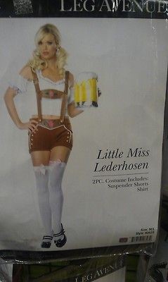   Womens German Costume Halloween Lil Miss Lederhosen Medium/Large