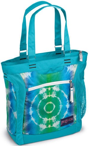 JanSport Ella Tote Bag with Laptop Sleeve Blinded Blue Hippy Skip 