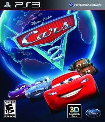 Cars 2   Disney Pixar Lightning McQueen Spies CHROME Mater Racecar PS3 