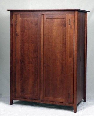 Mahogany 60Hx46W TV Media Armoire Wardrobe Closet Cabinet SOLID WOOD