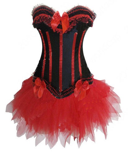 SEXY BURLESQUE CORSET DRESS PETTICOAT SKIRT SMALL TO PLUS SIZE 6XL