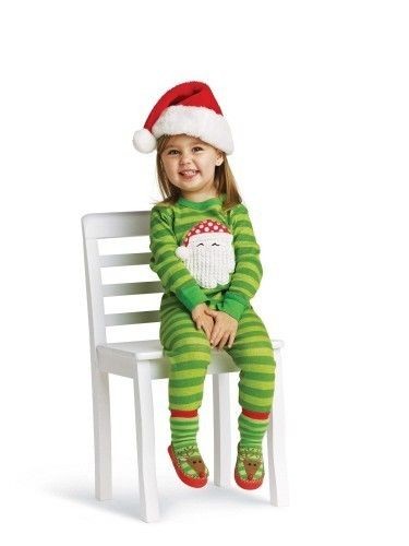 Mud Pie Baby Girl Santa Long Johns from Holiday Collection NWT