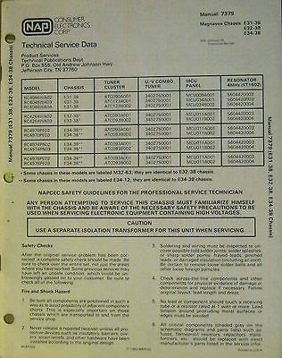 MAGNAVOX Color Television Chassis E31 38 & E32 38 & E34 38 Service 