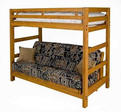 Liberty Futon Bunk Bed Frame  Gorgeous Golden Oak Stain