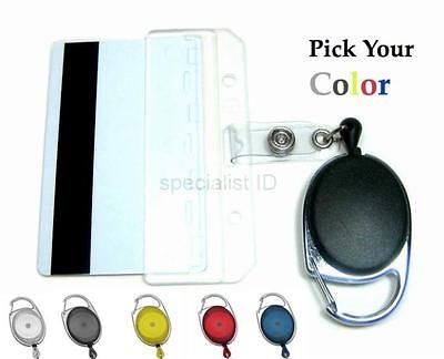 Server / Waiter POS Badge Reel & Swipe Card Half Holder