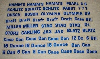 Vintage Beer Menu Board Sign Pieces Draft Miller Hamms Schlitz Stag