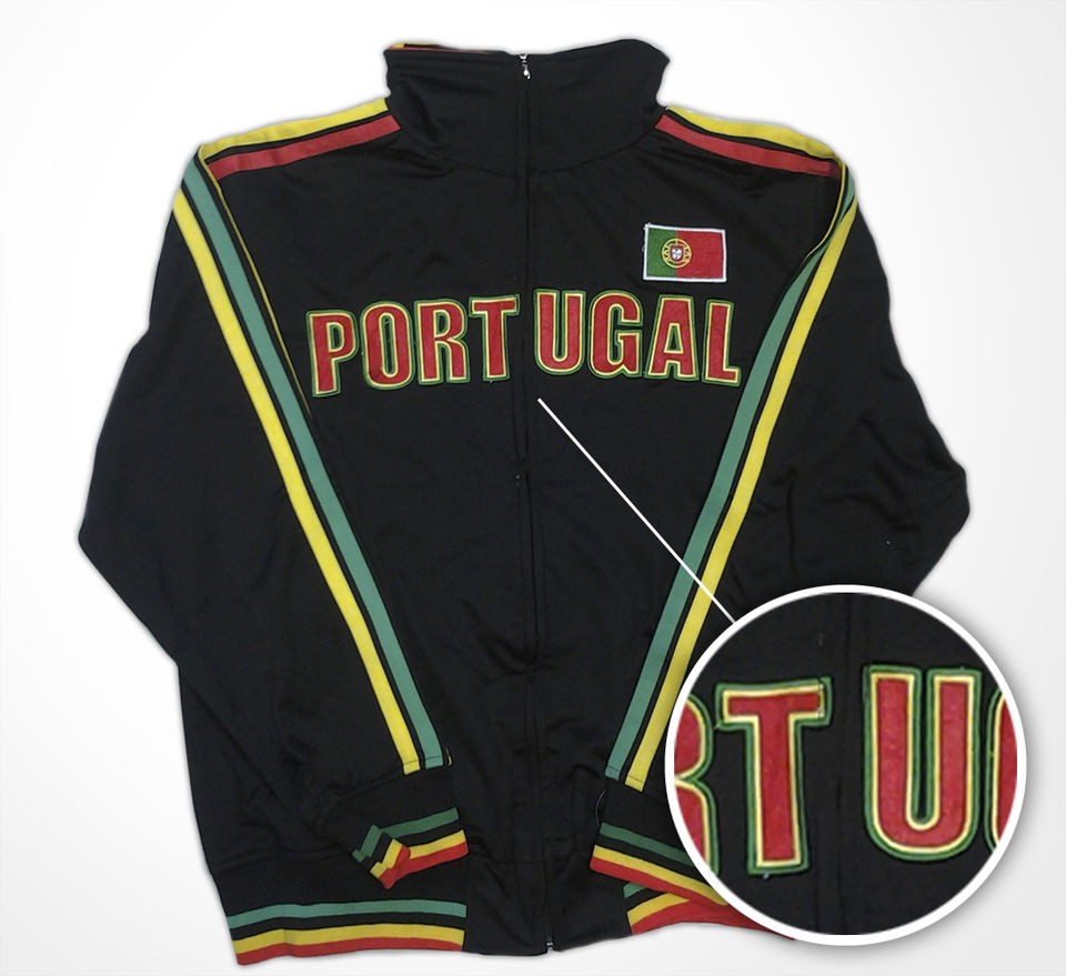 New Imperfect Black Portugal Futbol Football Soccer Jacket Olympics AS 