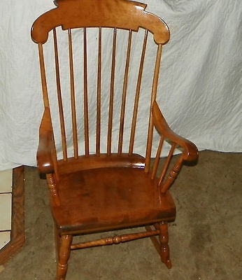 Maple Boston Rocker / Rocking Chair by S. Bent & Bros (R84)