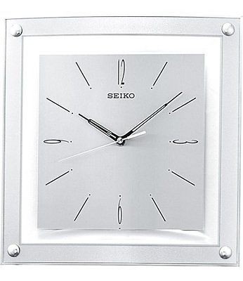 Seiko Wall Clock Quiet Sweep Second Hand Clock Silver Tone Metallic 