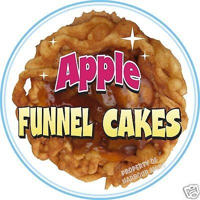 Funnel Cakes Apple Concession Trailer Cart Food Truck Menu Vinyl Decal 