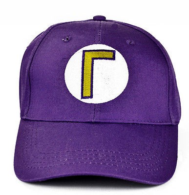 NEW Super Mario Bros Anime Cosplay Kids Hat Waluigi Cap