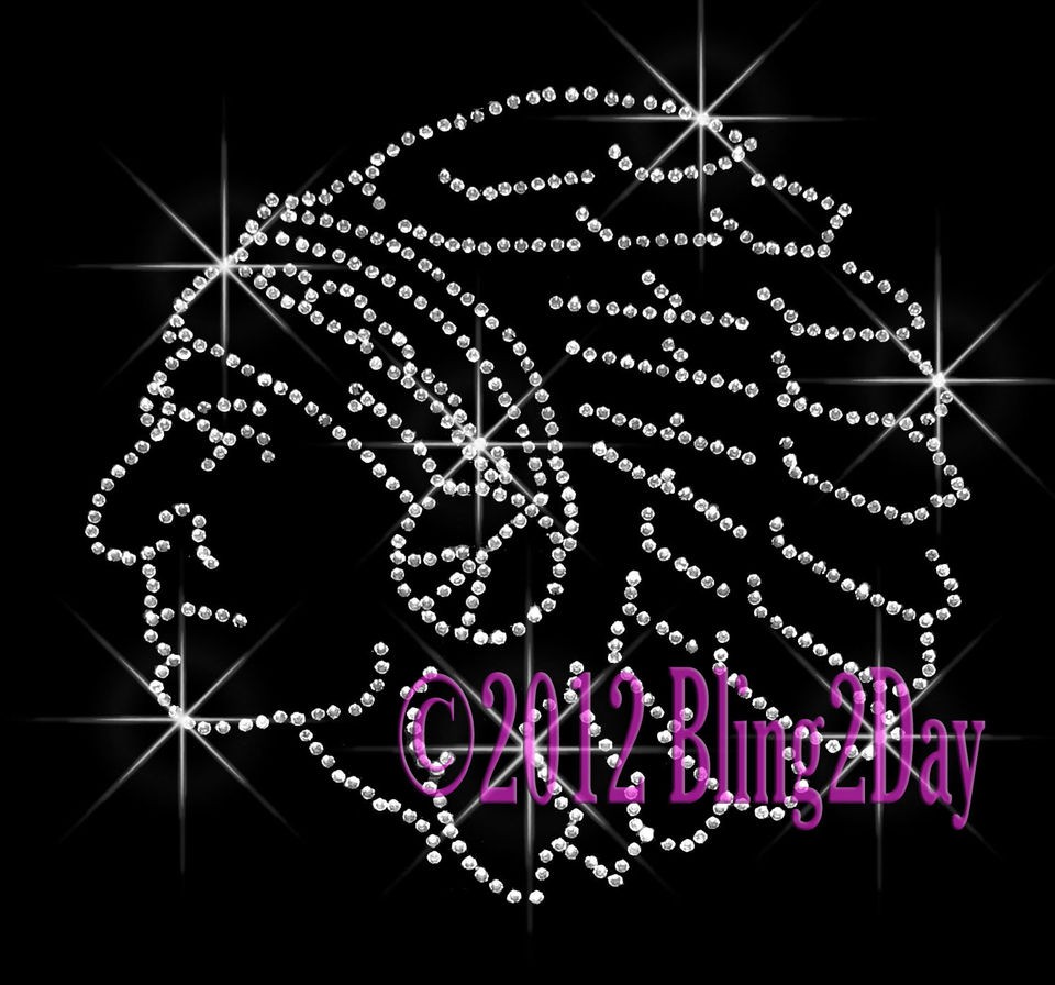   Iron on Rhinestone Transfer Hot Fix Bling School Mascot Mom Warrior