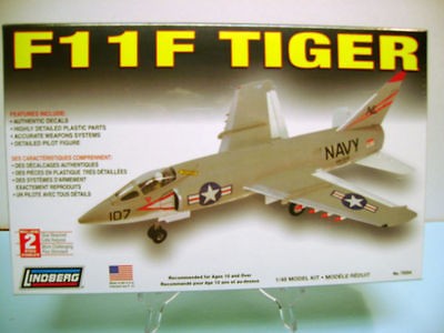 LINDBERG 148 SCALE  F1 1F TIGER  NAVY PLASTIC MODEL KIT.