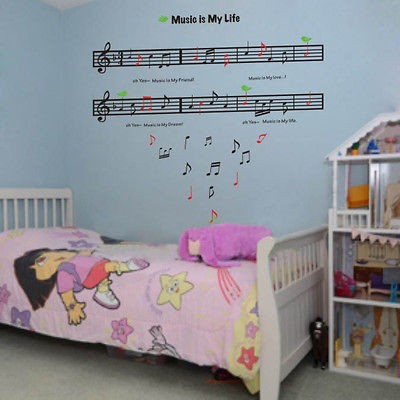 NEWEST MUSIC IS MY LIFE  Wall Sticker Decor Decals Vinyl Art 