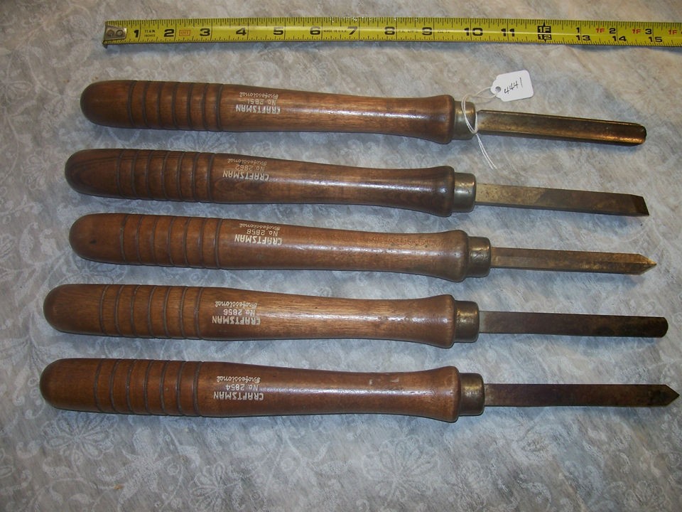 Lathe Chisels, Craftsman Lathe Turning Chisels, 5 Various Geometry 