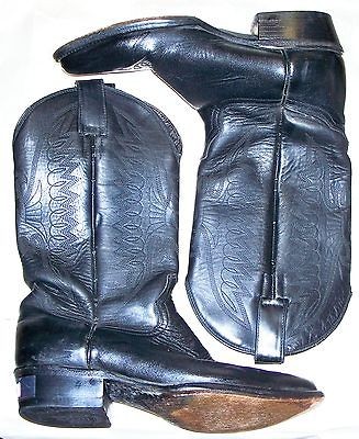 Mexican Handmade Gorgeous Boots 8 M Black Western 13.5 ​Rebelde 