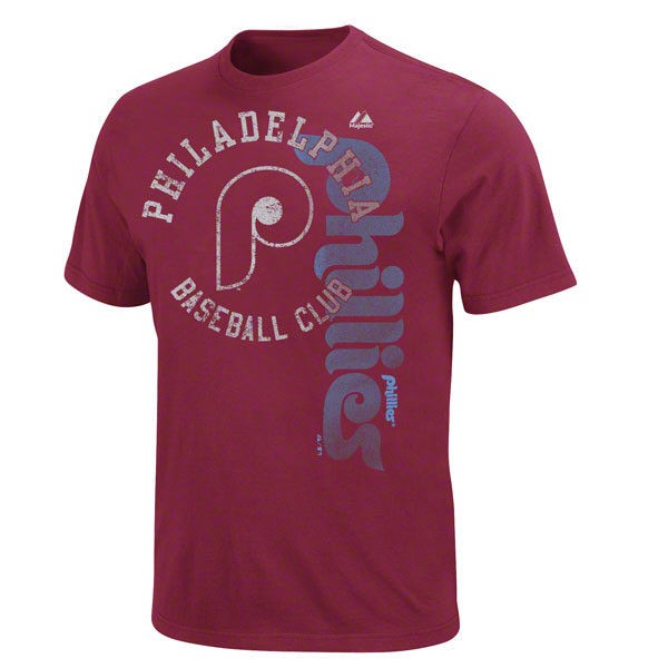 Philadelphia Phillies Maroon Cooperstown Robust Rookie Modern Fit T 