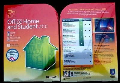 MICROSOFT OFFICE 2010 HOME AND STUDENT BRAND NEW 3 PCs