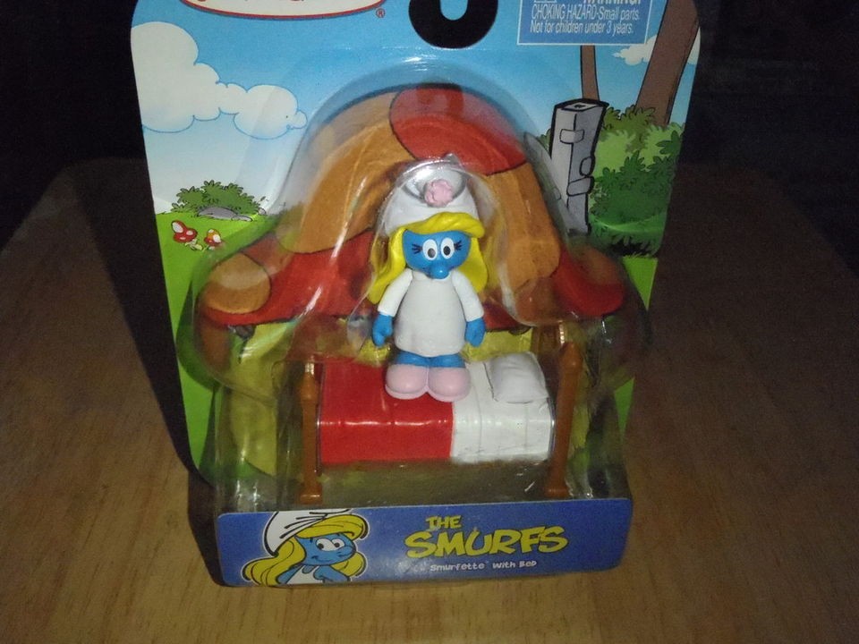 THE SMURFS  Smurfette On Bed Jakks Pacific