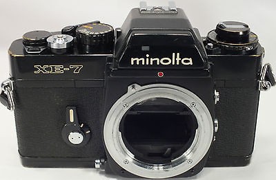 Minolta XE 7 Camera 35mm SLR With Pentax ME super and carry bag