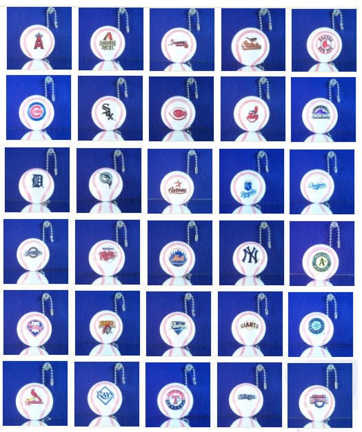 30 LICENSED MLB MINI BASEBALL LIGHT LAMP FAN PULLS QUICK CONNECTOR YOU 