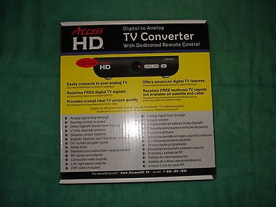 ONE NEW Access HD DTA 1030D DIGITAL TV Analog CONVERTER BOX with 