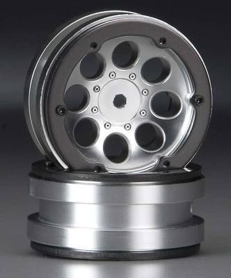 NEW Axial 8 Hole 1.9 Beadlock Wheel Satin Chrome (2) AX8088 NIB