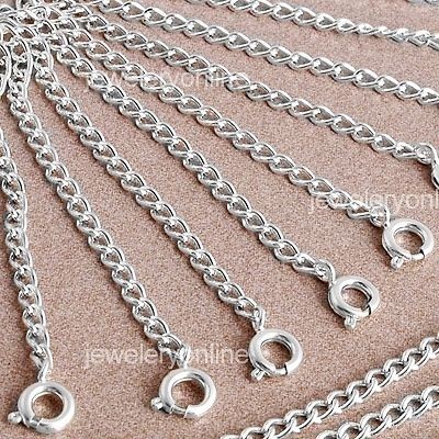 Lot 20 Silver Plated Necklace Chain Extender Extension CHIC