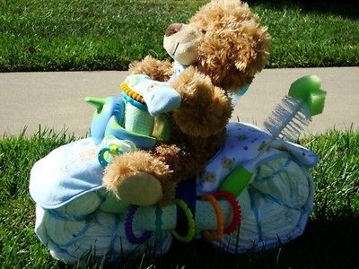 motorcycle diaper cake in Diaper Cakes