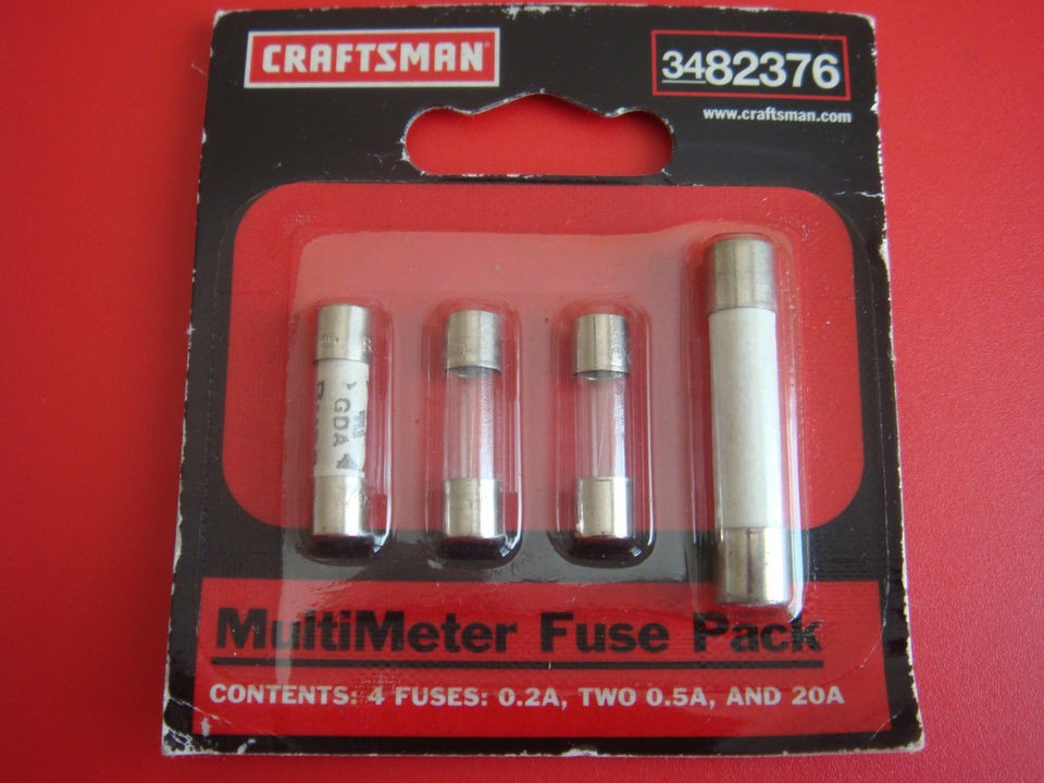 ONE PACK NEW CRAFTSMAN MULTIMETER FUSE PACK # 34 82376