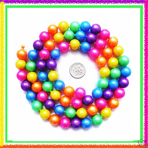 FEET of LARGE Bright PEARL Pop Beads HOURS OF FUN