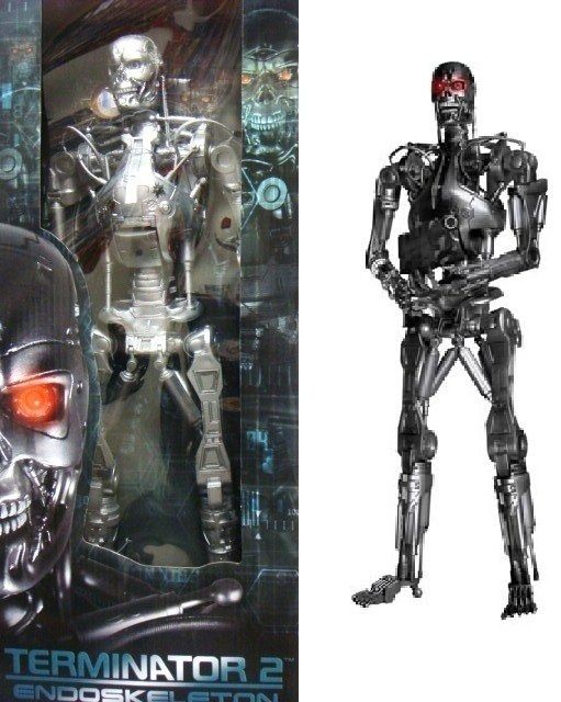 NECA TERMINATOR 2 ENDOSKELETON 18 Action Figure With Light Up Eyes T 