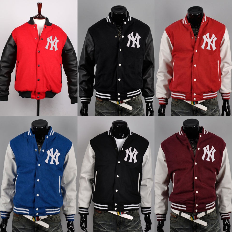 uk New york yankees custom logo baseball letterman varsity wool 