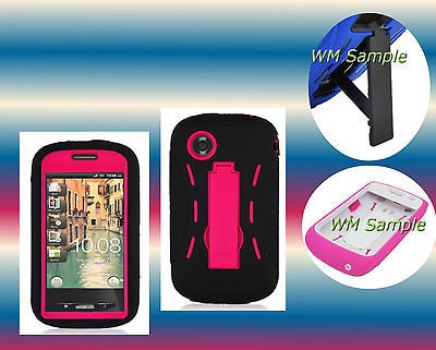   Hybrid KickStand TracFone/Net10 ZTE Merit 990G/Avail Grip Hard Case