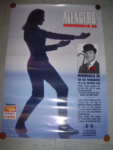 THE TV AVENGERS DIANA RIGG RARE POSTER JUDO NEC MEMORABILIA EMMA PEEL