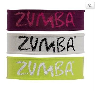 ZUMBA JOY TWO WAY HEADBANDS  3 Pack   NEW IN PACKAGE    