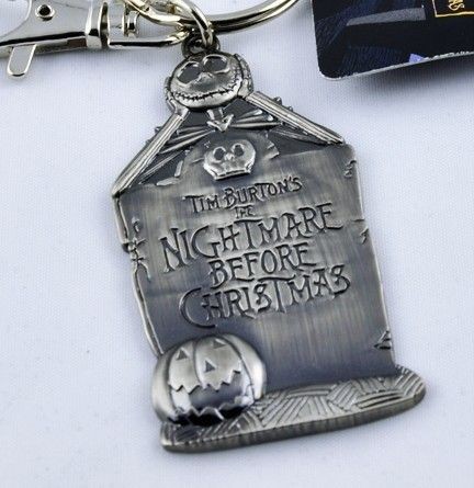 NIGHTMARE BEFORE CHRISTMAS JACK SKELLINGTON TOMBSTONE KEYCHAIN KEYRING 