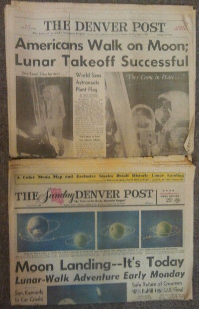   LANDING, WALK, & RETURN 7/21/69 4/17/70 DENVER POST NEWSPAPERS LOT 3