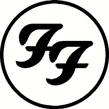 foo fighters circle vinyl decal window or bumper sticker rock roll 