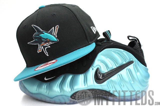   Jose Sharks Foamposite Electric Blue Matching New Era 9Fifty Snapback