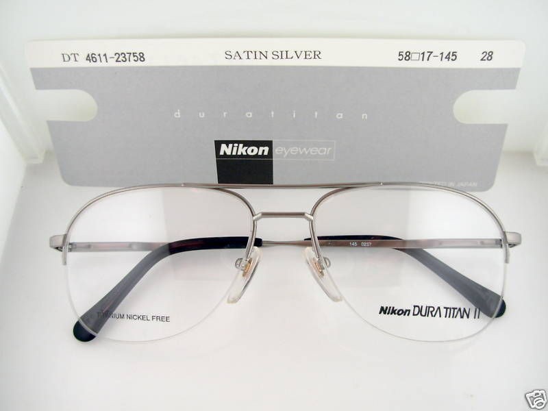 New Nikon Titanium frames DT 4611 58 17 145 Silver