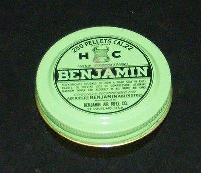 Vintage Benjamin High Compression Air Rifle Pellets 22 Cal. Can 